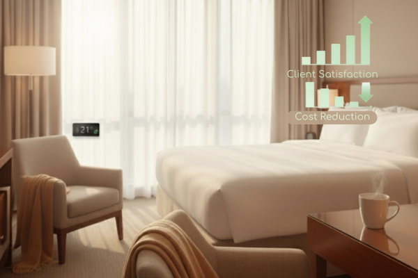 Hotel room at the right temperature